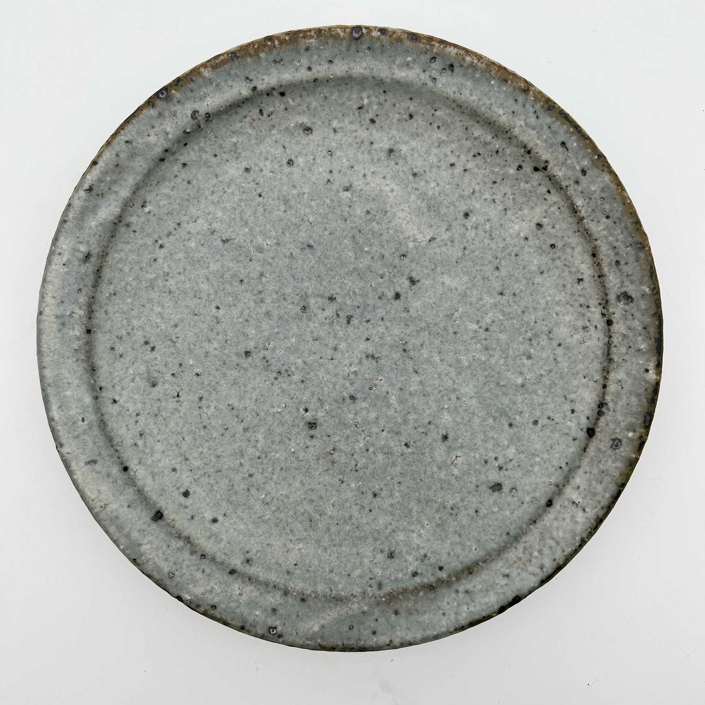 PLATE White Glaze Rimmed Plate (L) A28