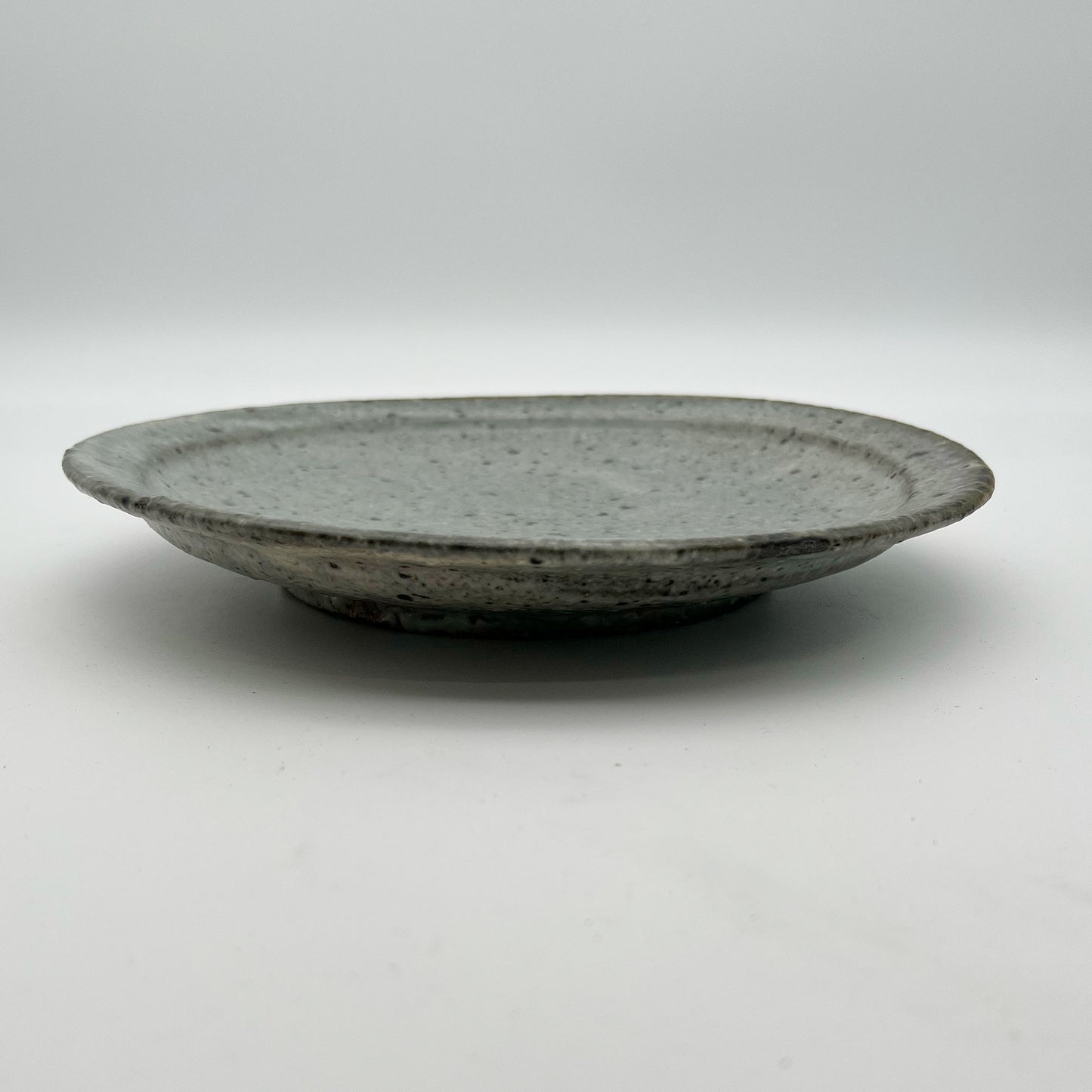 PLATE White Glaze Rimmed Plate (L) A28