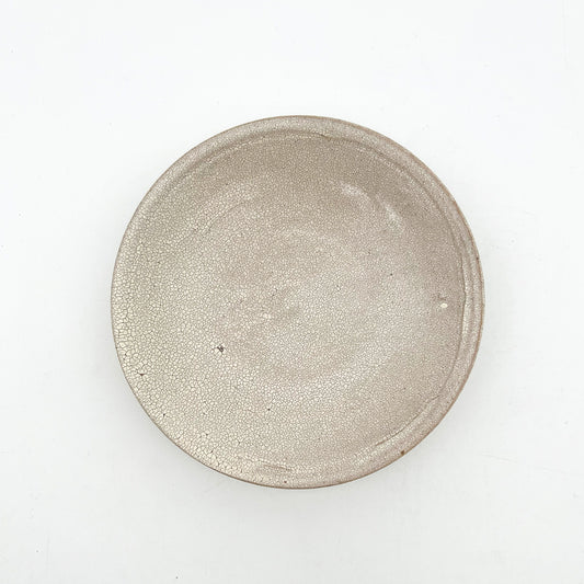White Crackle Plate 5.95inch_Atsushi Ogata