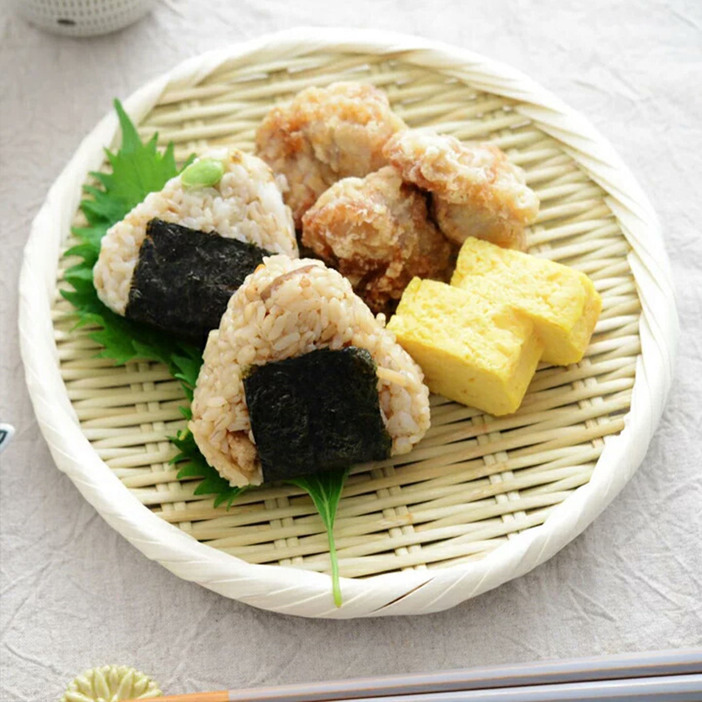 Round Bamboo Colander L