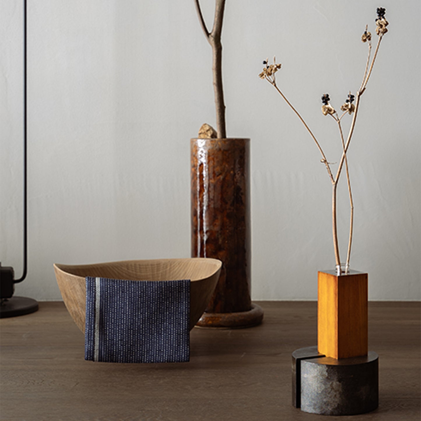 Kumiki SET VASE Kimiku URUSHI