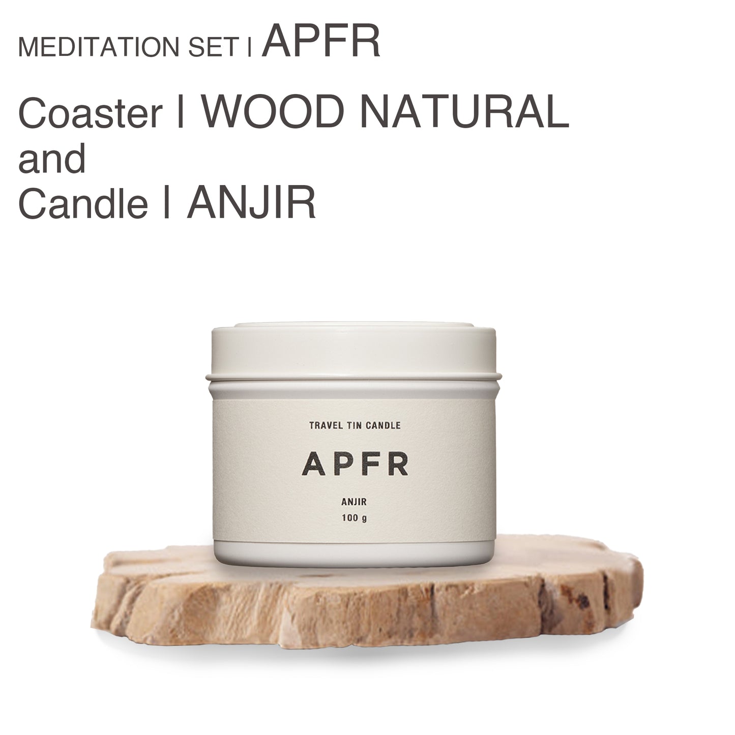 MEDITATION SET | APFR Travel Tin candle -ANJIR-& Coaster