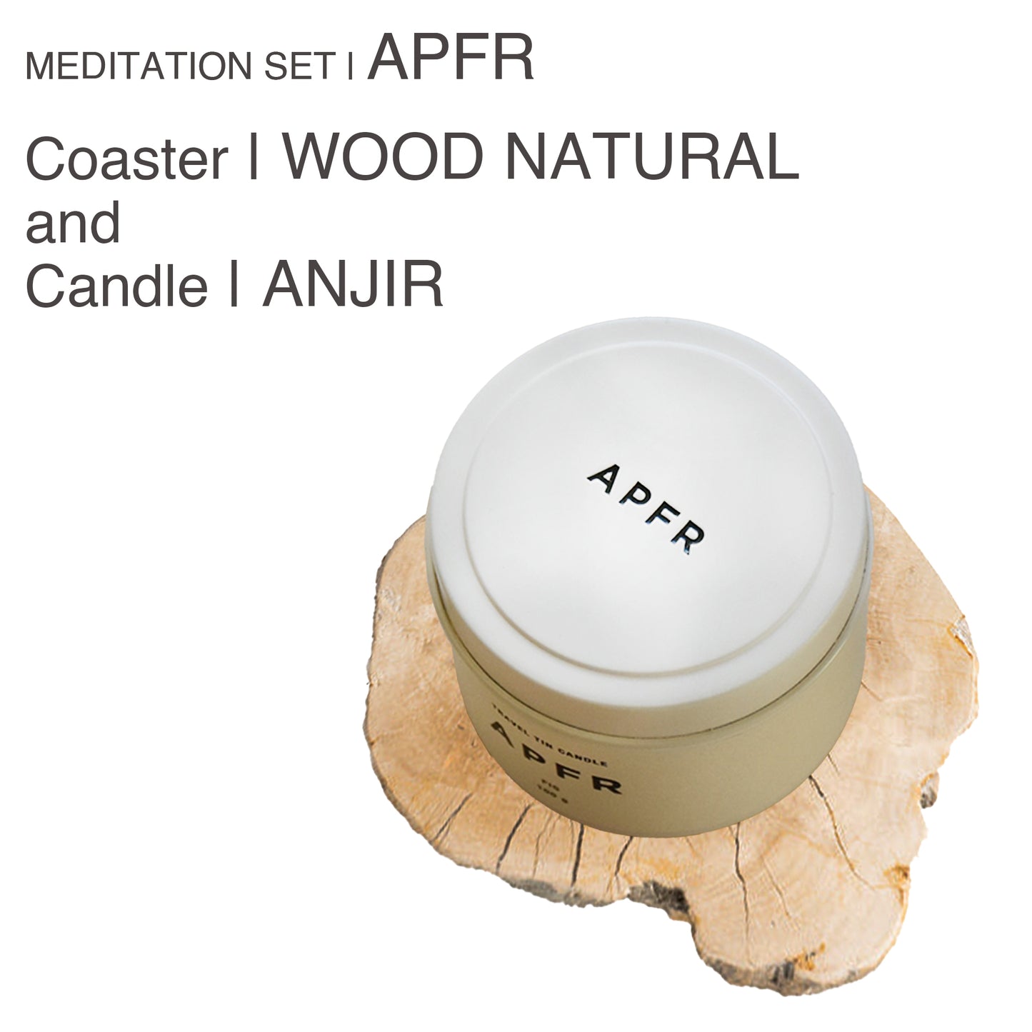 MEDITATION SET | APFR Travel Tin candle -ANJIR-& Coaster