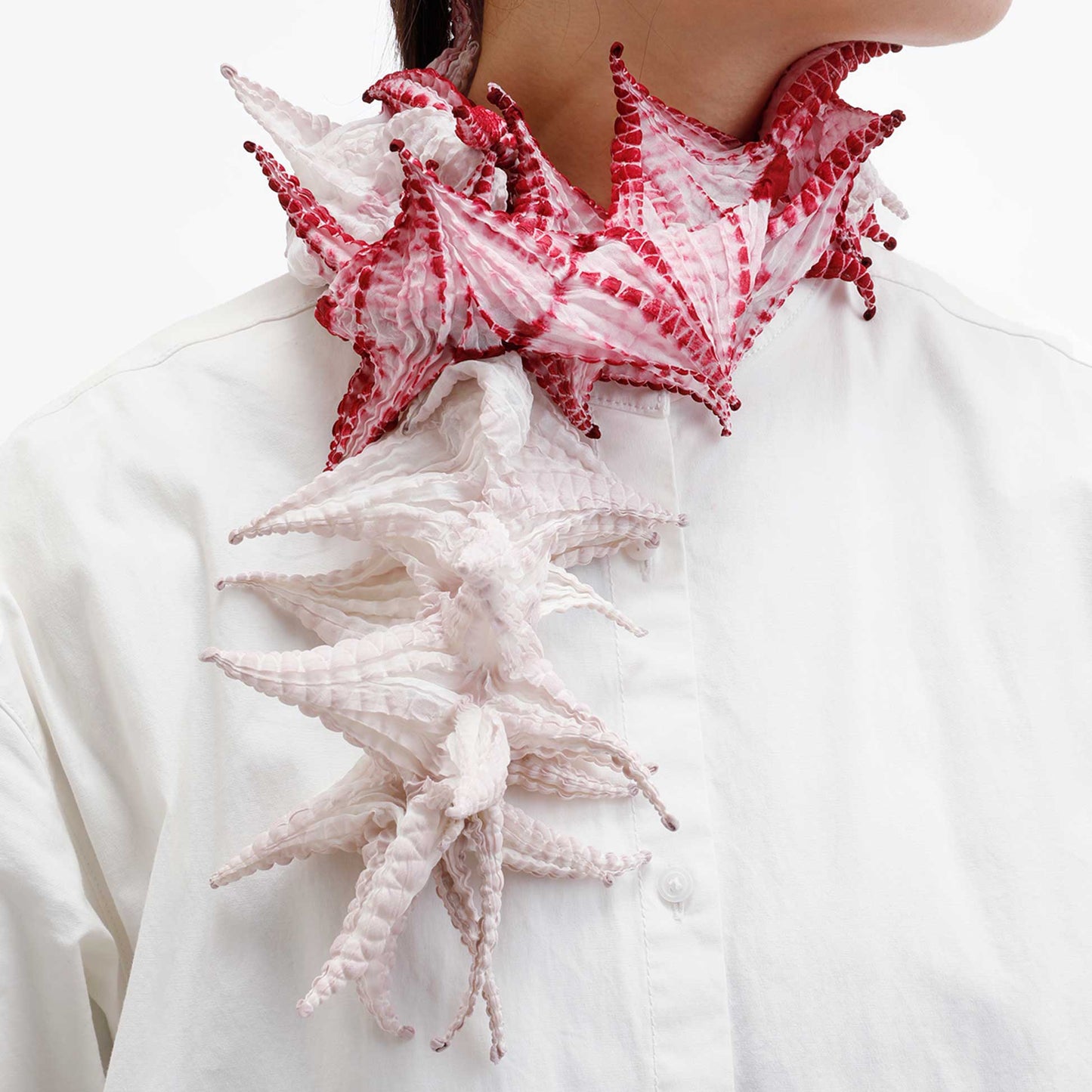 Shibori StoleKumo Gradation WINE
