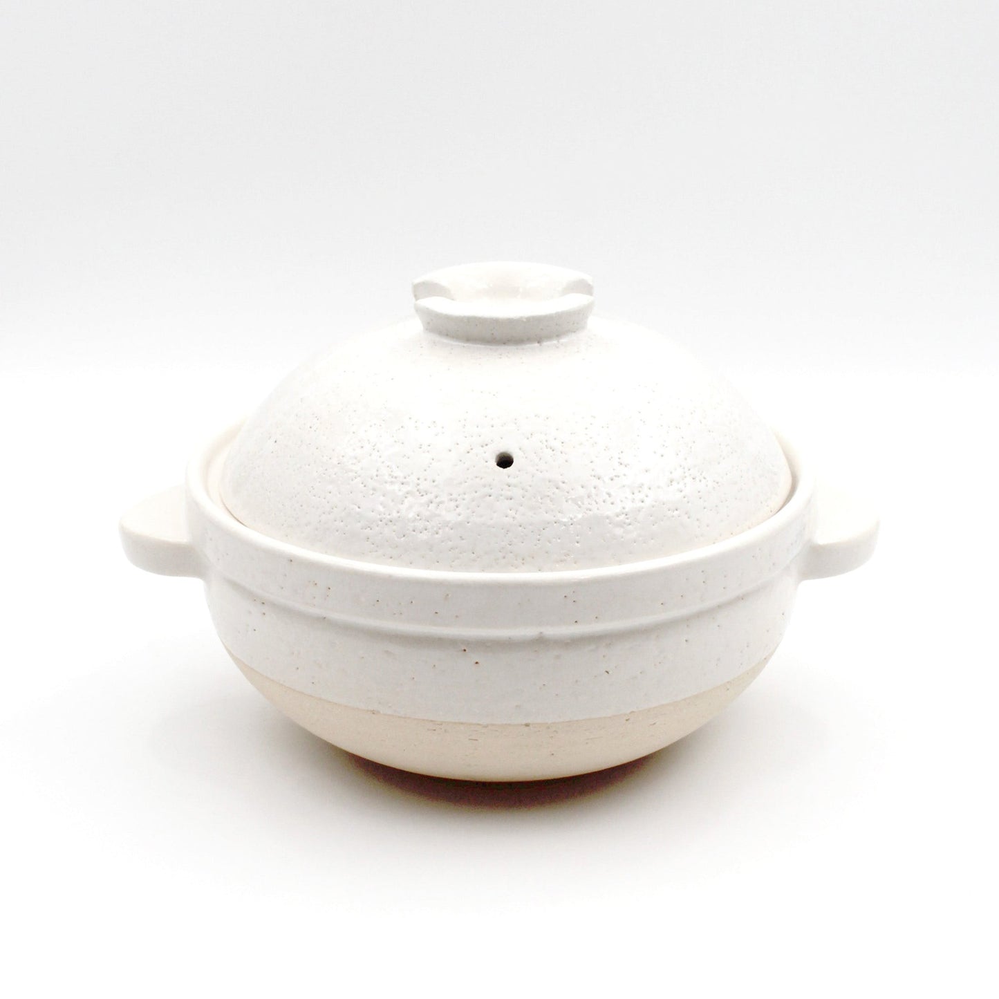 Double-Lid Donabe Rice Cooker 【Kamado-san】3 Rice-Cup Size WHITE