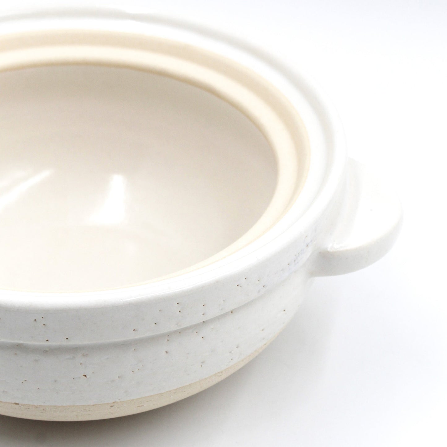Double-Lid Donabe Rice Cooker 【Kamado-san】3 Rice-Cup Size WHITE