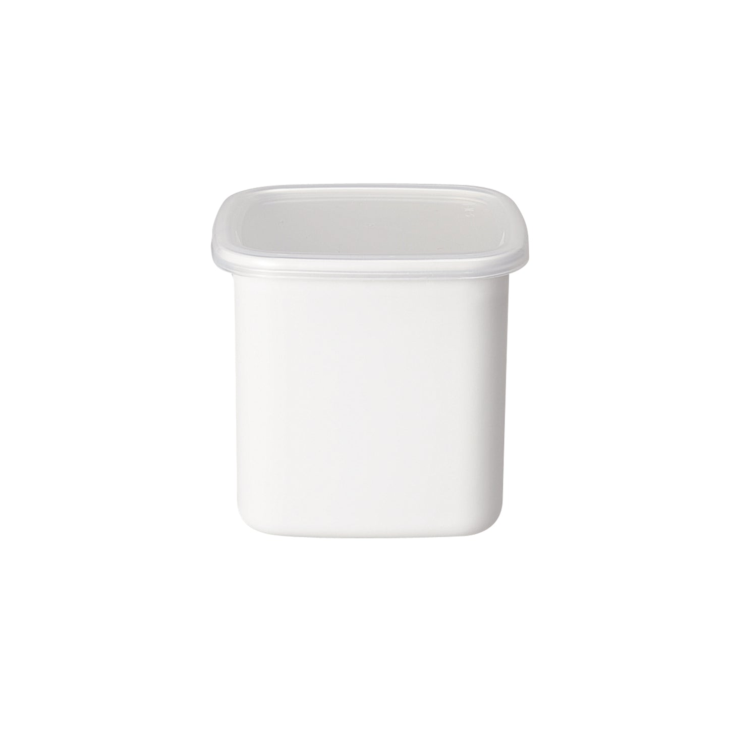 White Square L with Lid