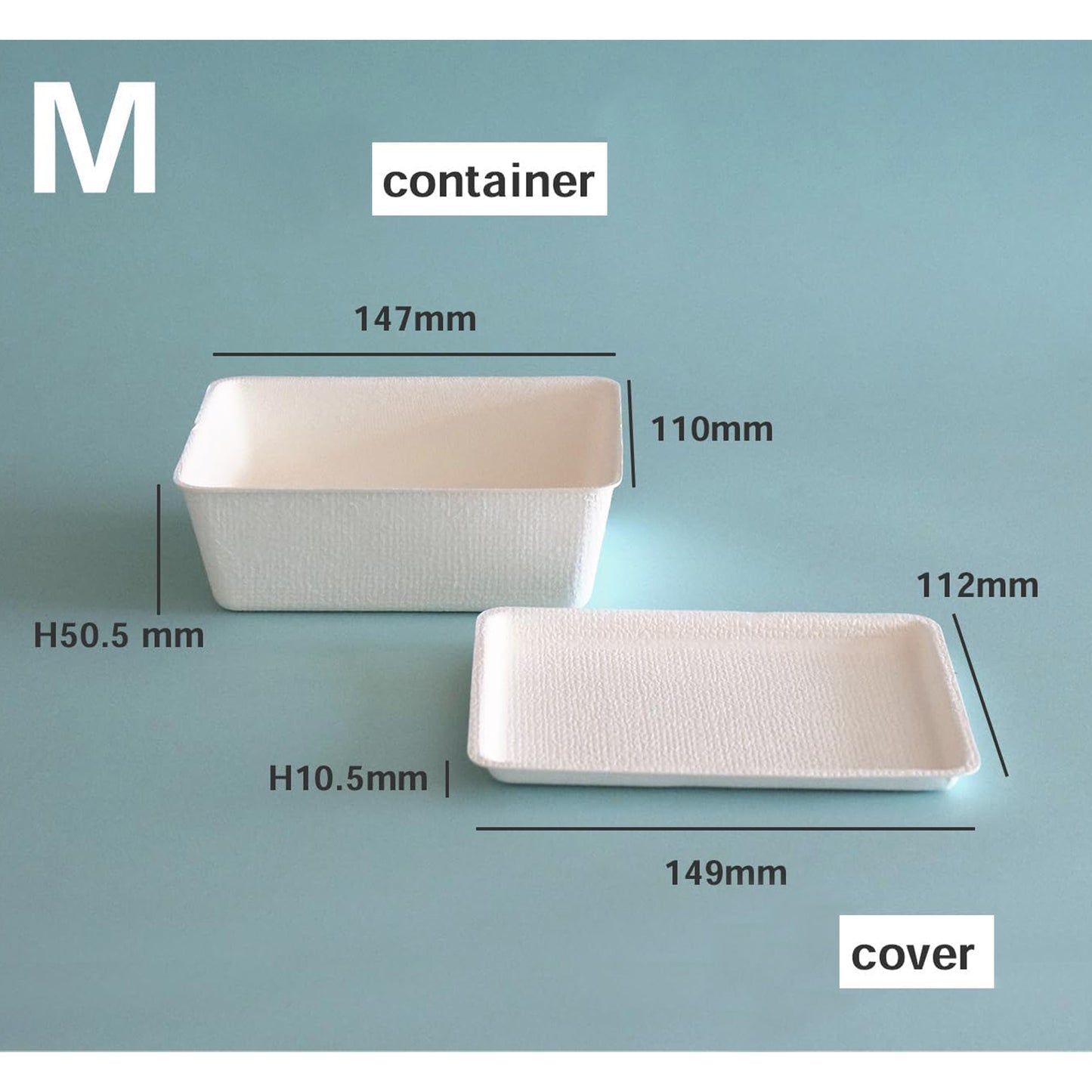 casanet Medium Size Containers with Lids, Set of 5 (5 Lids and Main Units)