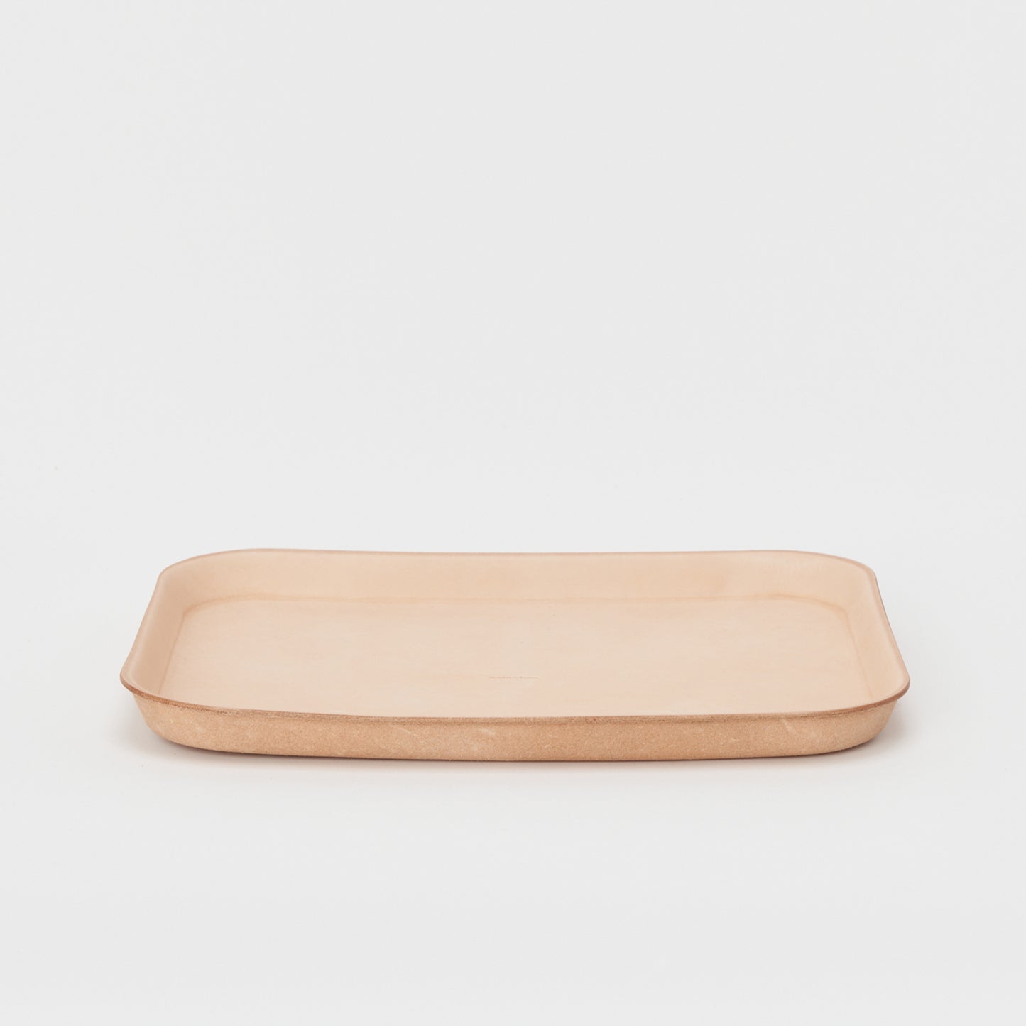 leather tray L #natural