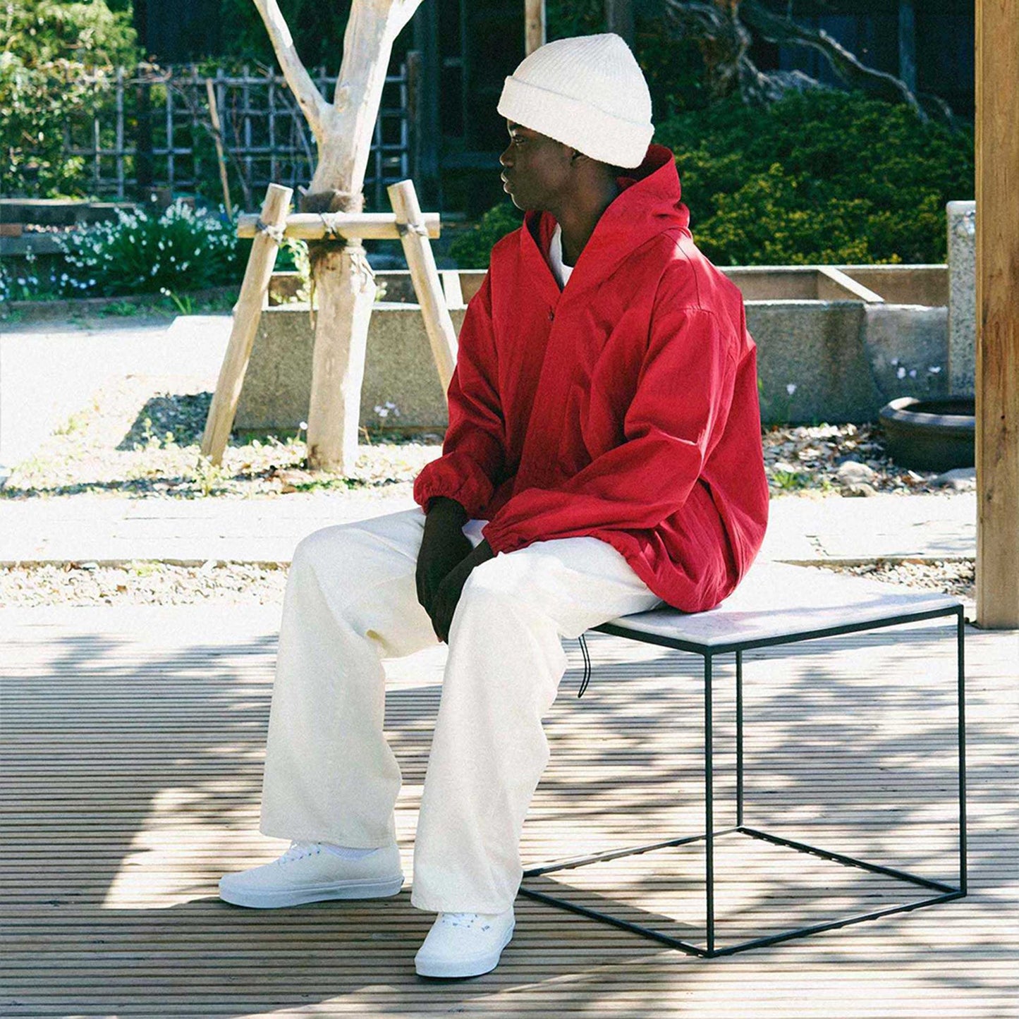 y-COLLAR HOODIE JACKET RED XL