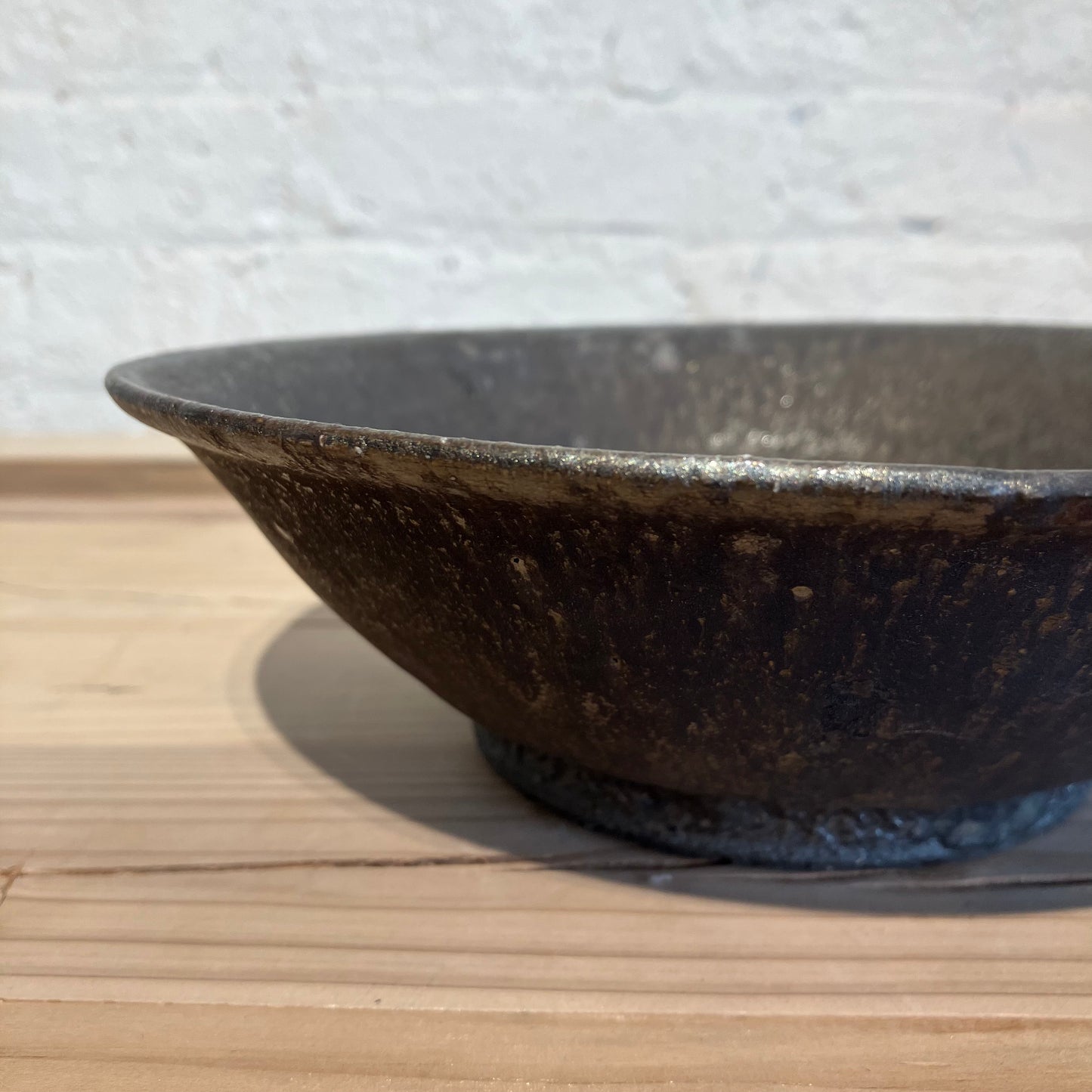 Shohei Ono13 Black glaze Rim bowl L