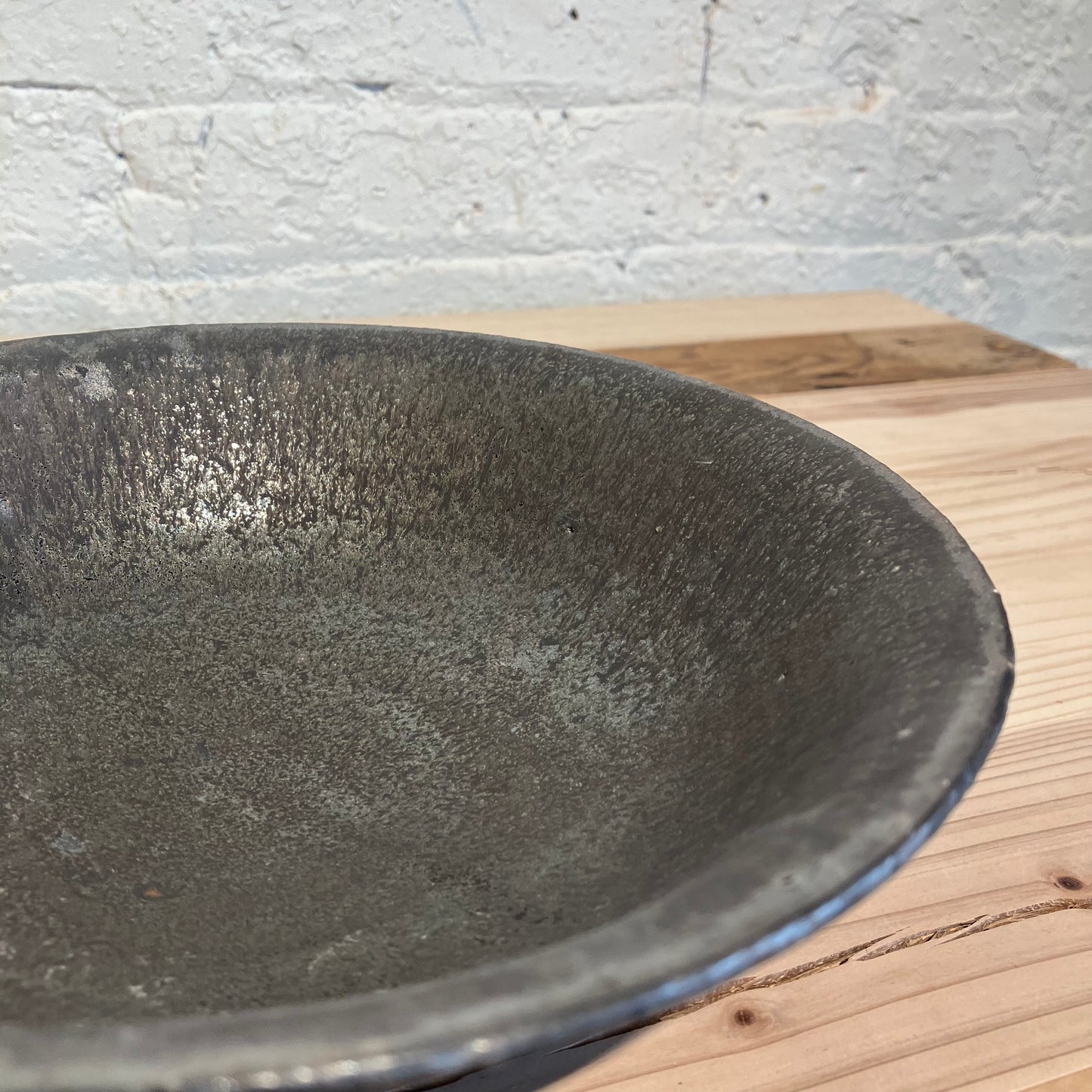 Shohei Ono13 Black glaze Rim bowl L