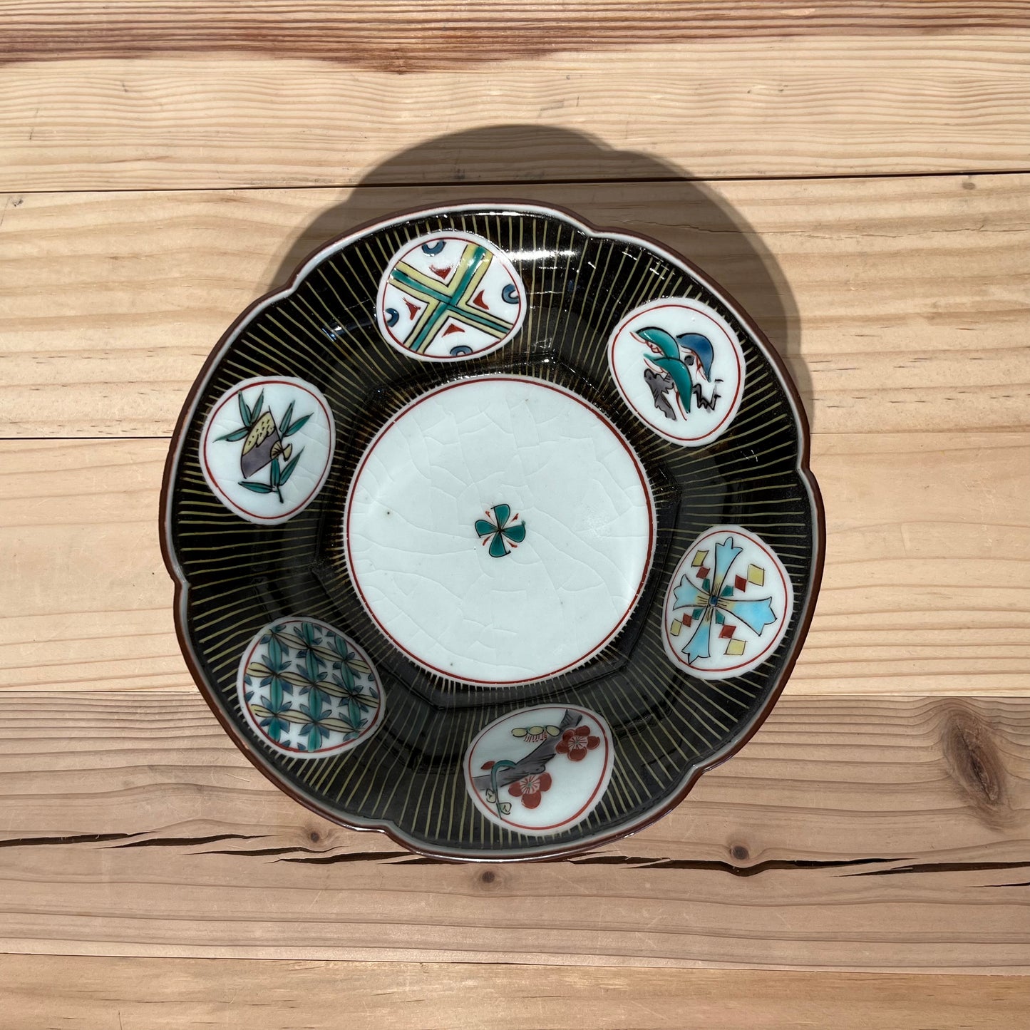 Kutani Plate 22, Isokichi Asakura , Early Showa period