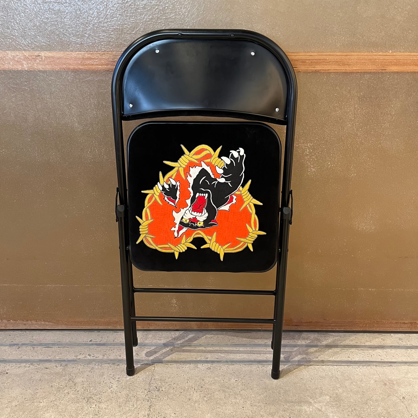 KENDAI Embroidery Chair Black