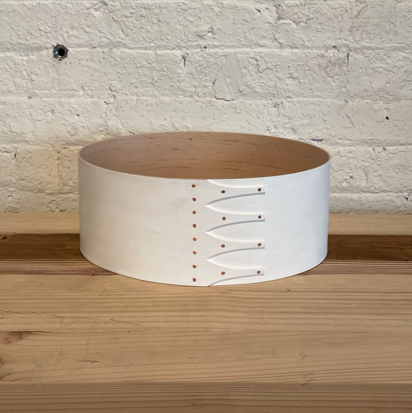 OVAL BOX milkpaint white #6