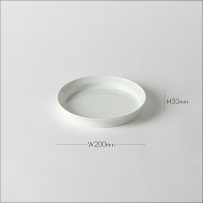 TY Round Deep Plate 200 White