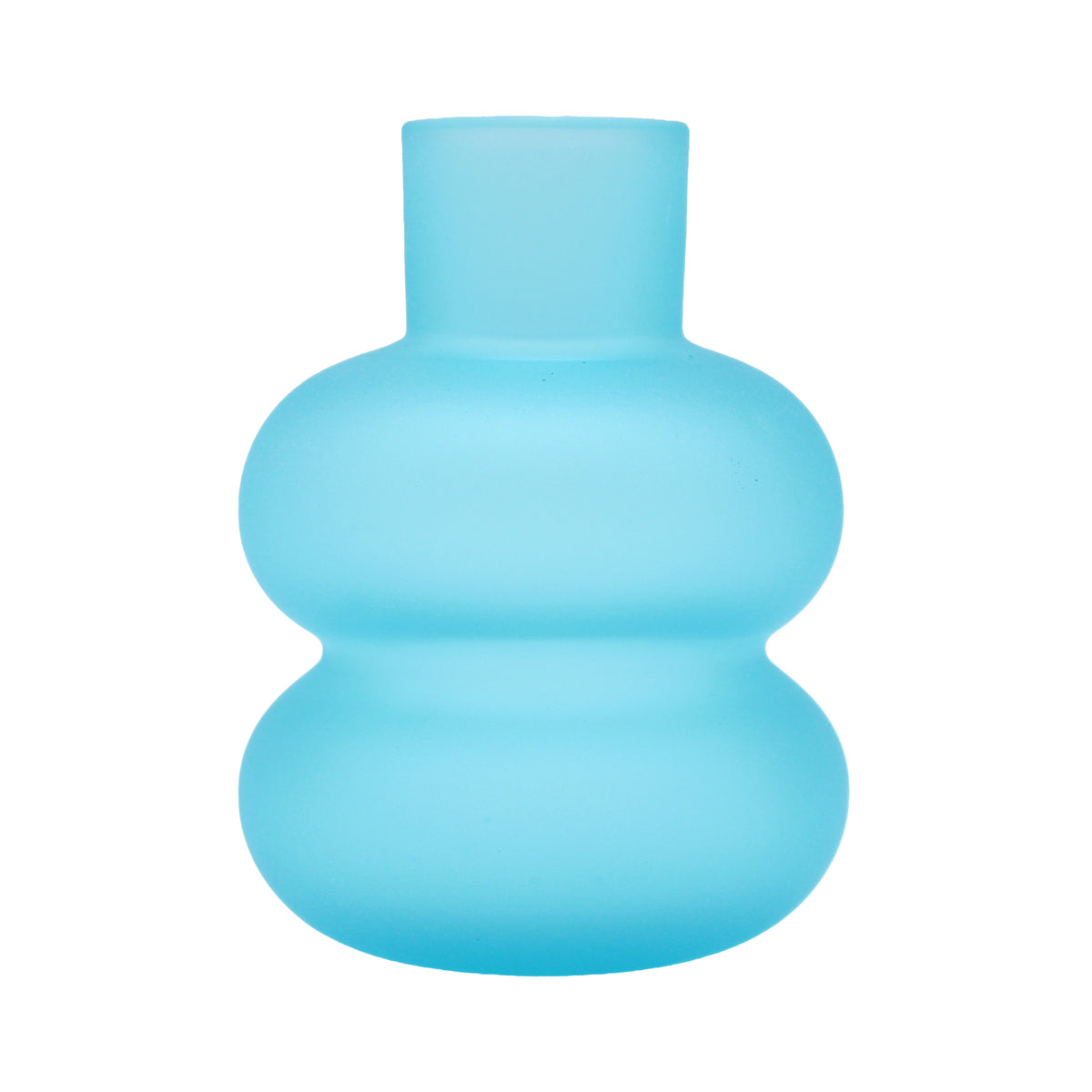 Frosted vase Puff Light blue