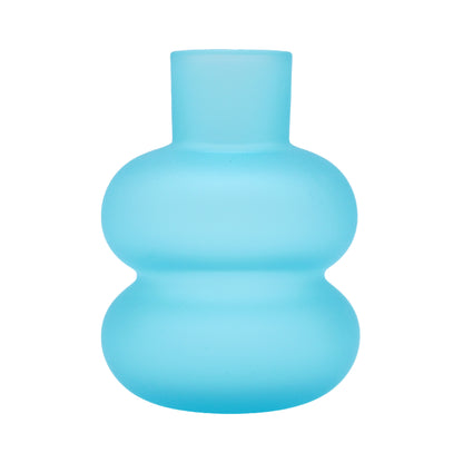 Frosted vase Puff Light blue