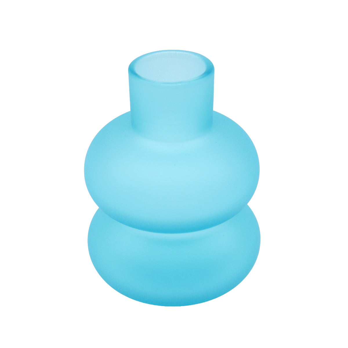 Frosted vase Puff Light blue