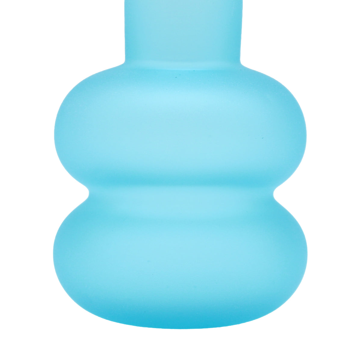 Frosted vase Puff Light blue