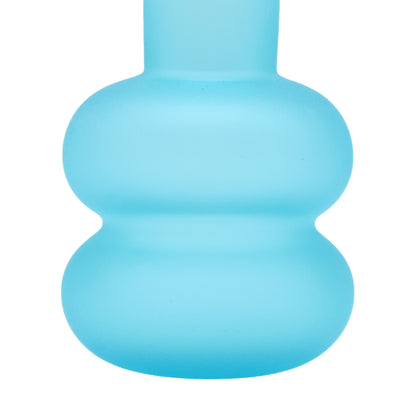 Frosted vase Puff Light blue