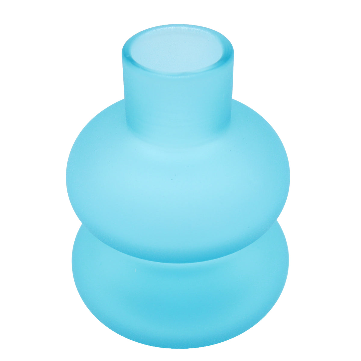 Frosted vase Puff Light blue