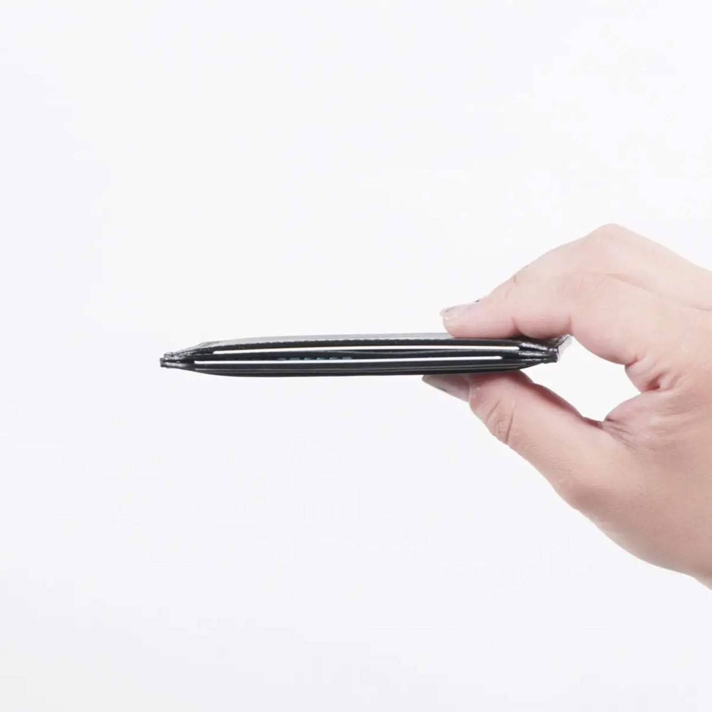 Deerskin Flat Wallet Gray