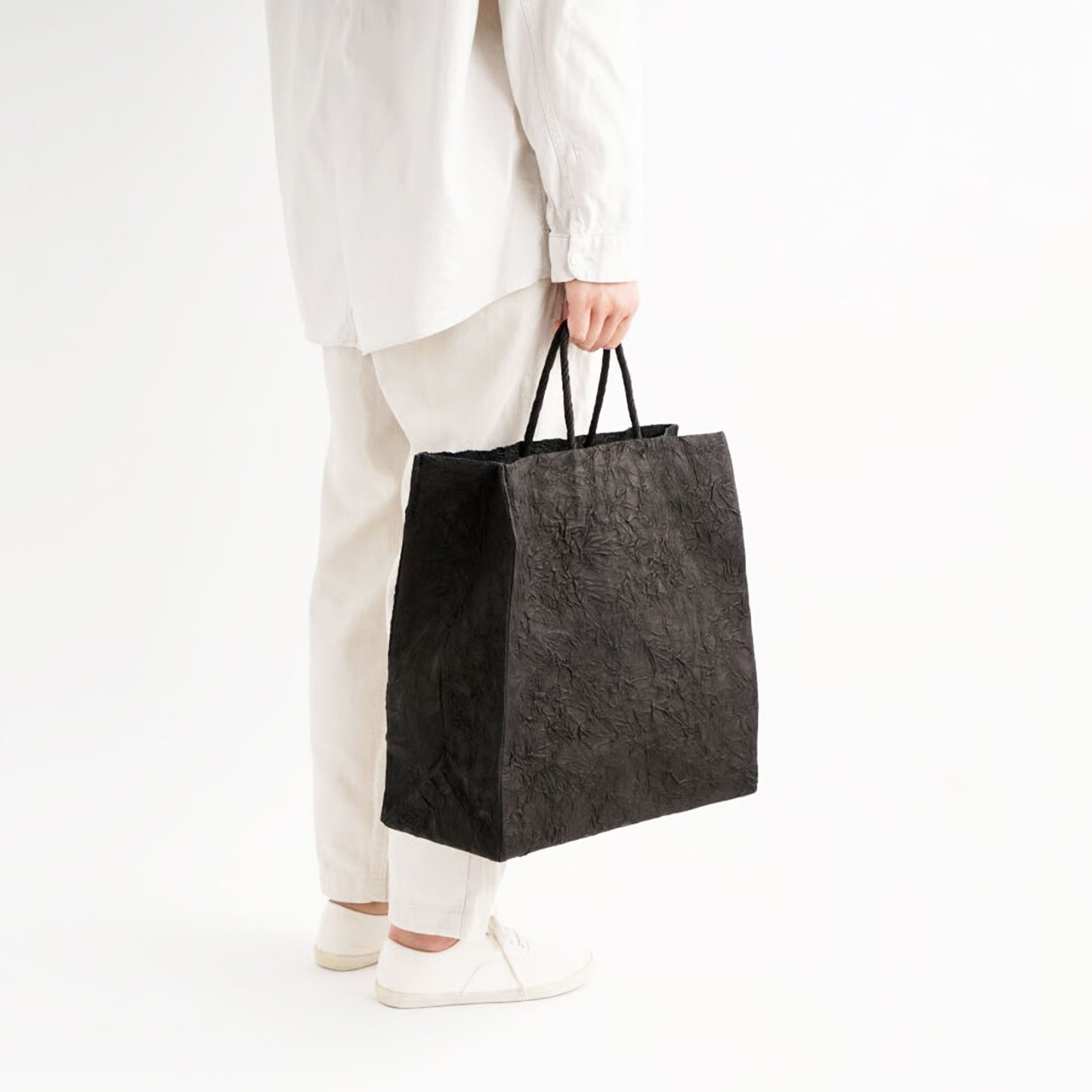 PAPER TOTE BAG  L BLACK