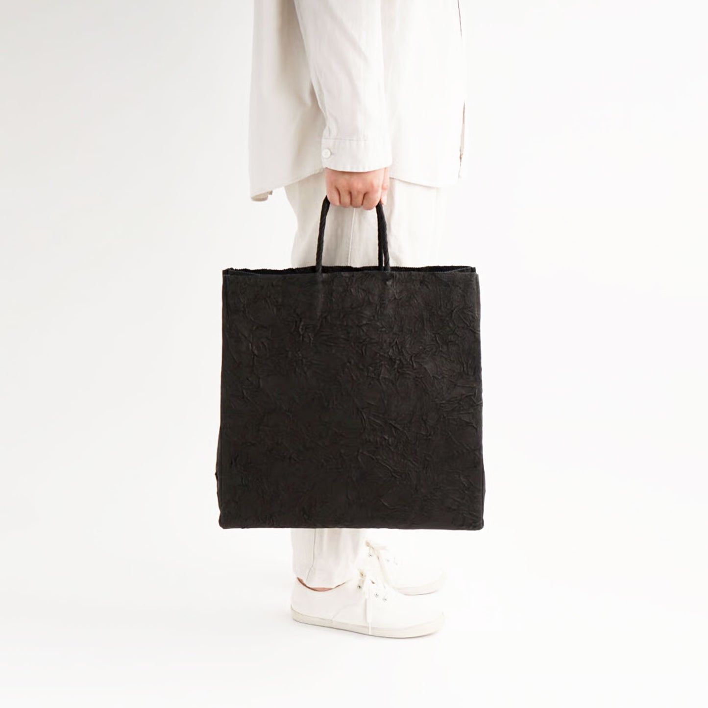 PAPER TOTE BAG  L BLACK