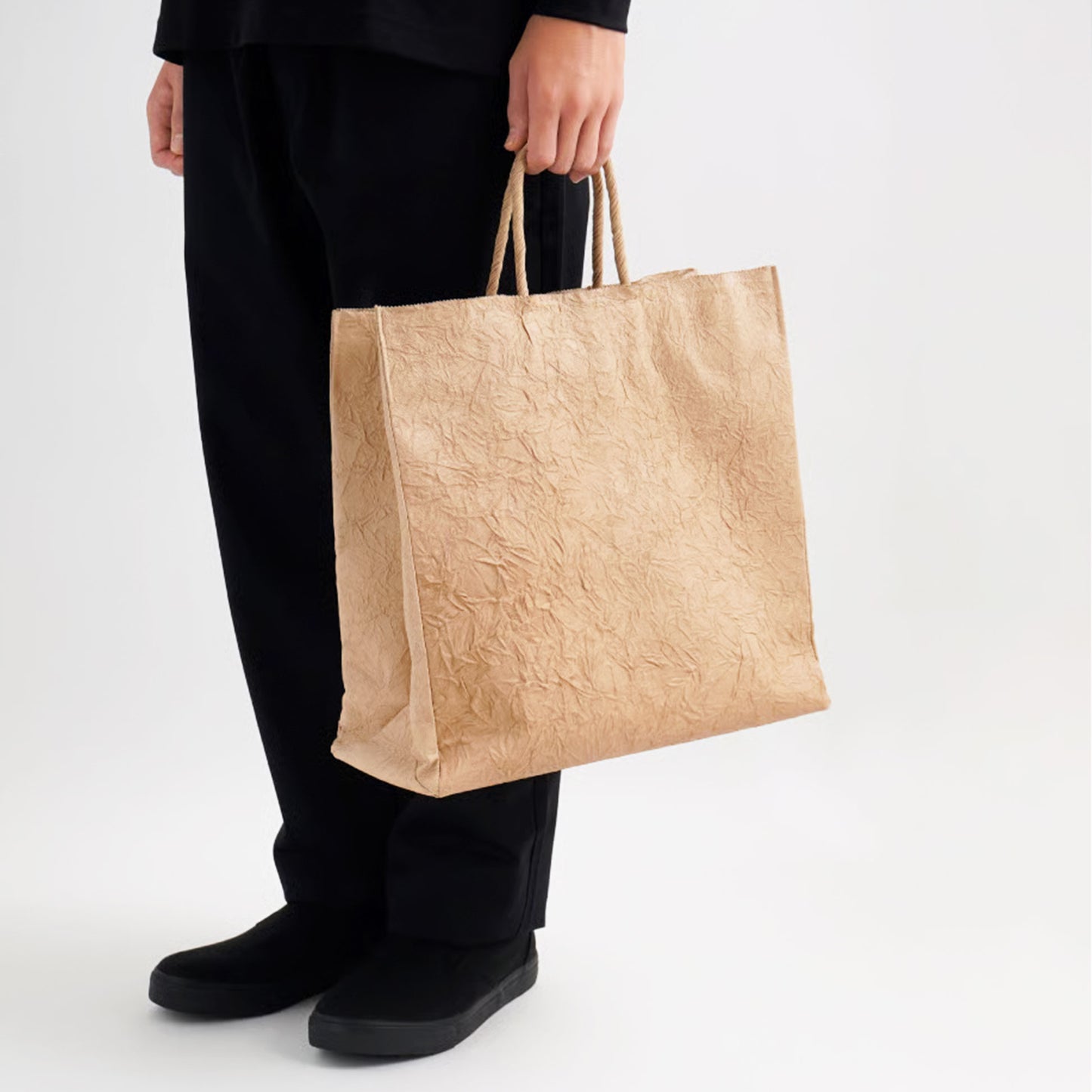 PAPER TOTE BAG  L BLACK