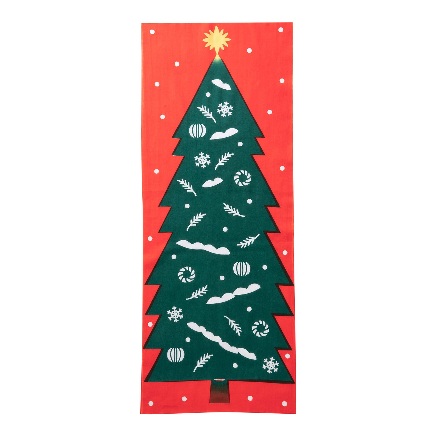 Dyed Tenugui_Christmas Tree Red