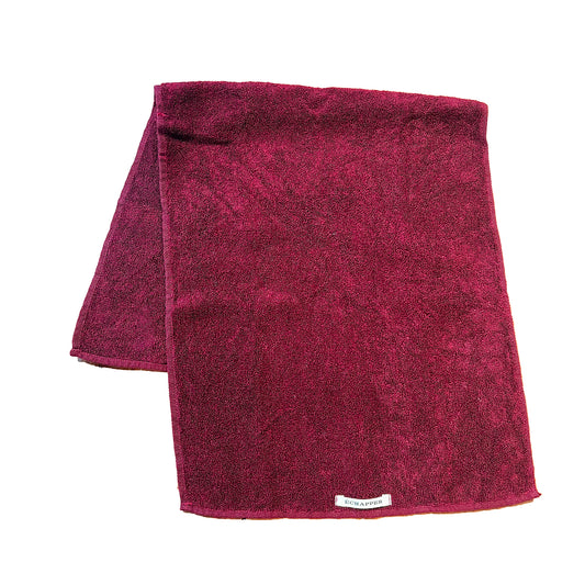 Botanicallitycoloured linen towel FACE Bordeaux