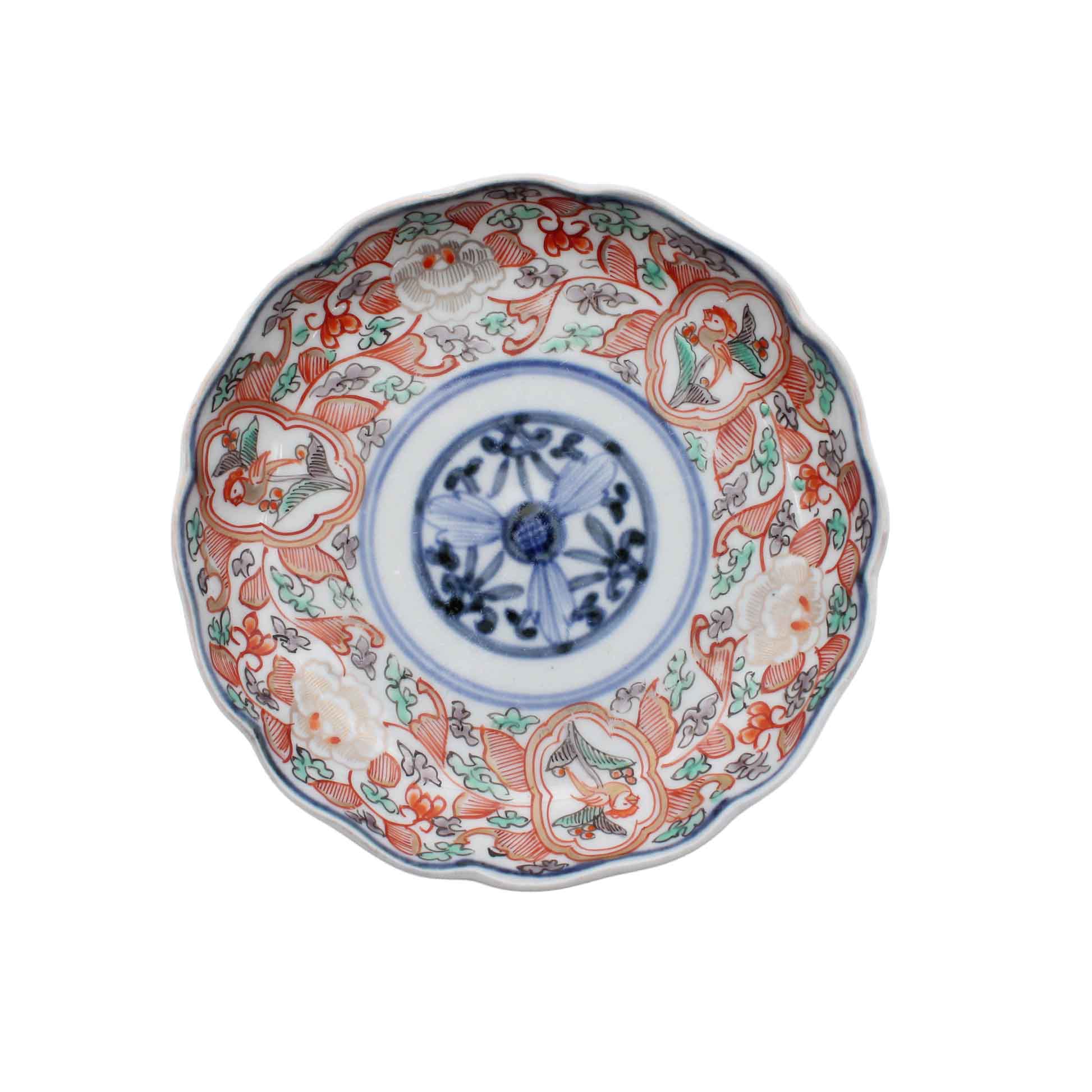 *old  ❀ ビンテージブルー 18cm plate (a) ANTIQUES Small Plate A_65 – CIBONE O'TE