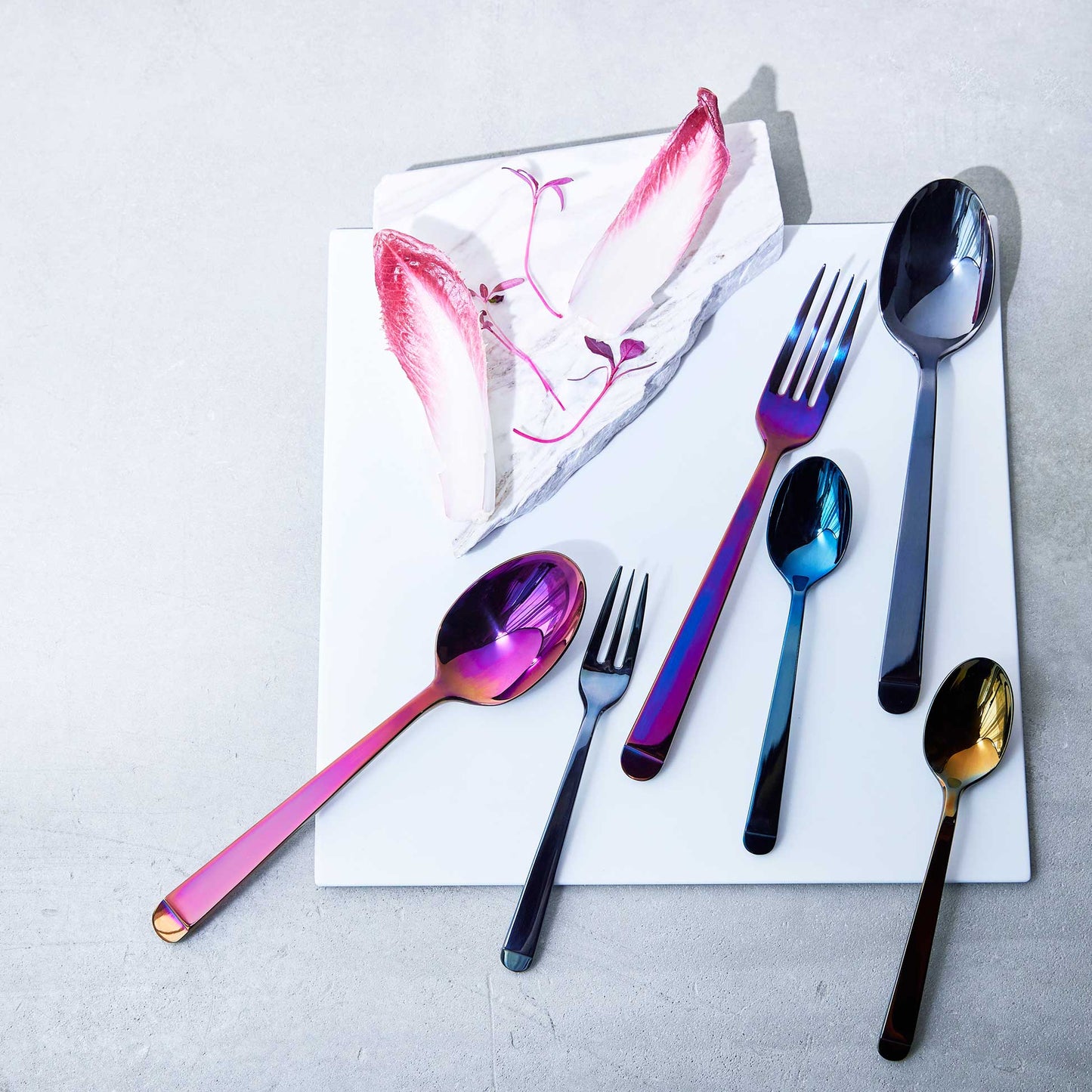 Mirror spoon big Purple