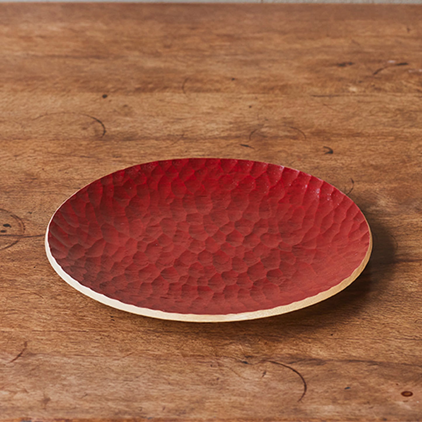 Plate Plate Urushi Red 27cm_Akihiro Woodworks