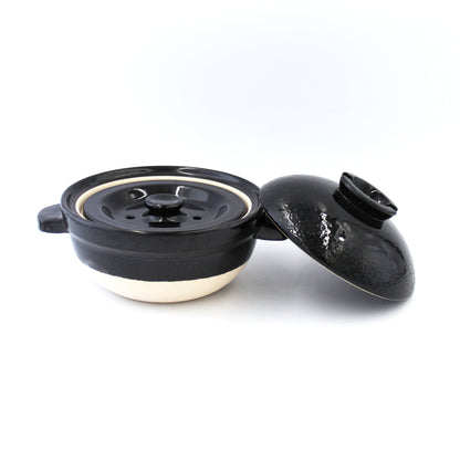 Double-Lid Donabe Rice Cooker 【Kamado-san】2 Rice-Cup Size
