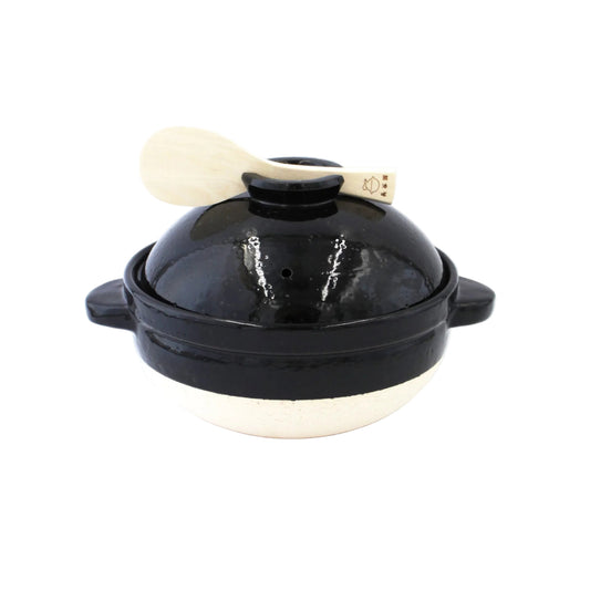 Double-Lid Donabe Rice Cooker 【Kamado-san】3 Rice-Cup Size