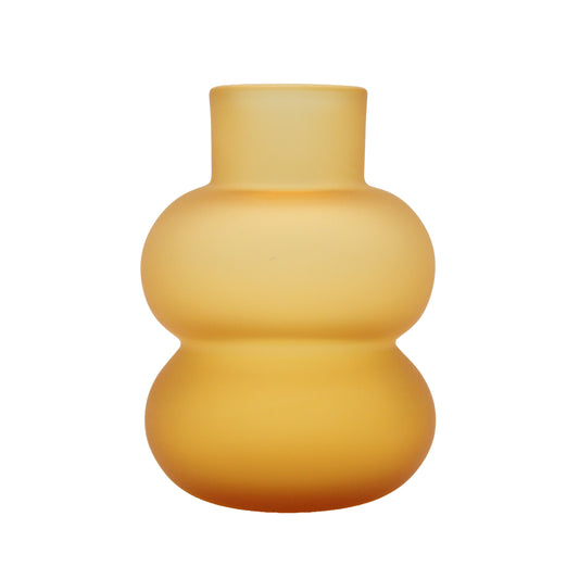 Frosted vase Puff Amber