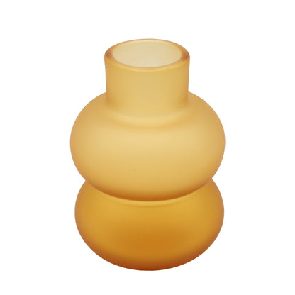 Frosted vase Puff Amber