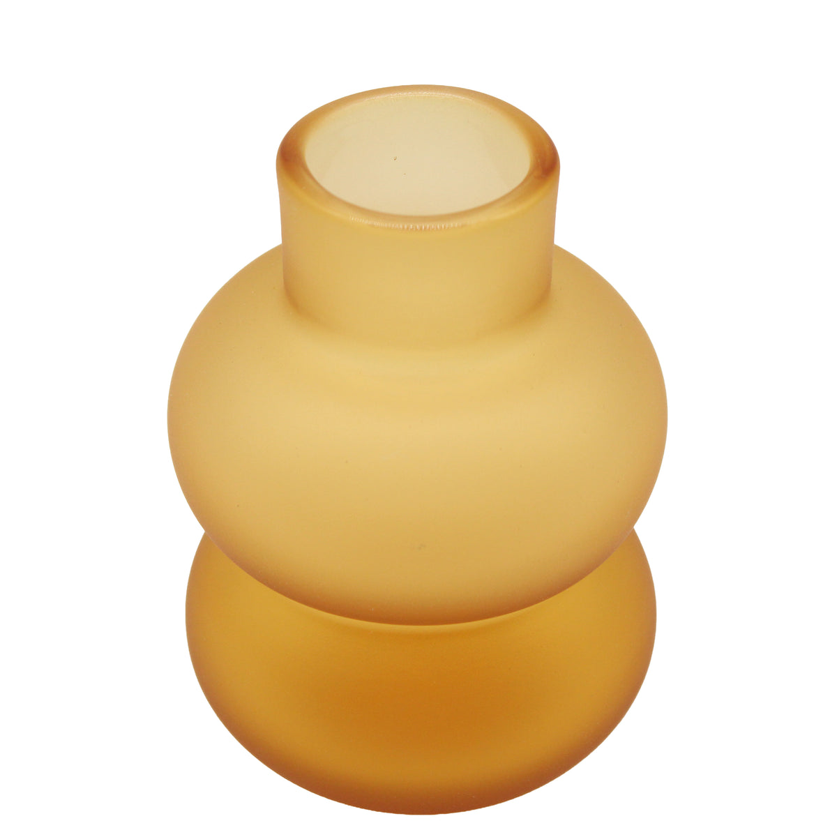 Frosted vase Puff Amber
