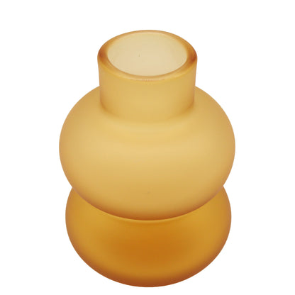 Frosted vase Puff Amber