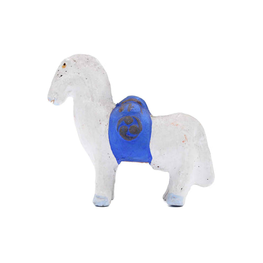 Clay Doll White Horse 609