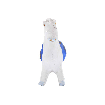 Clay Doll White Horse 609