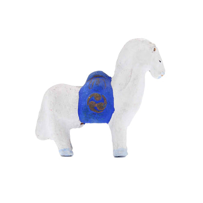 Clay Doll White Horse 609