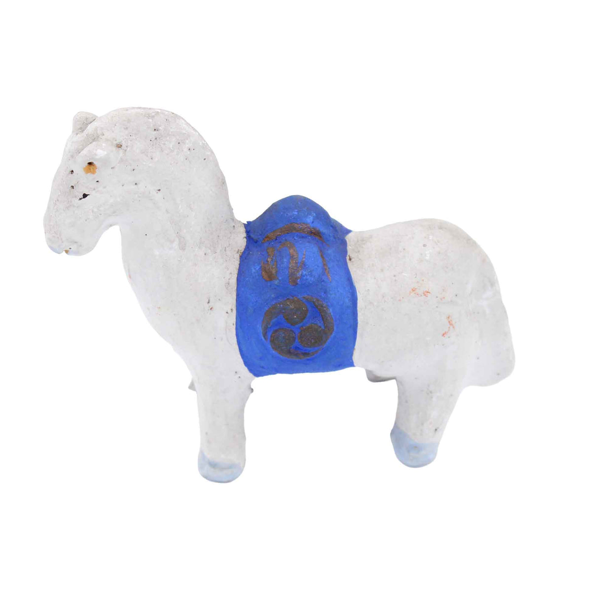 Clay Doll White Horse 609