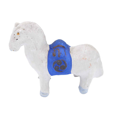 Clay Doll White Horse 609