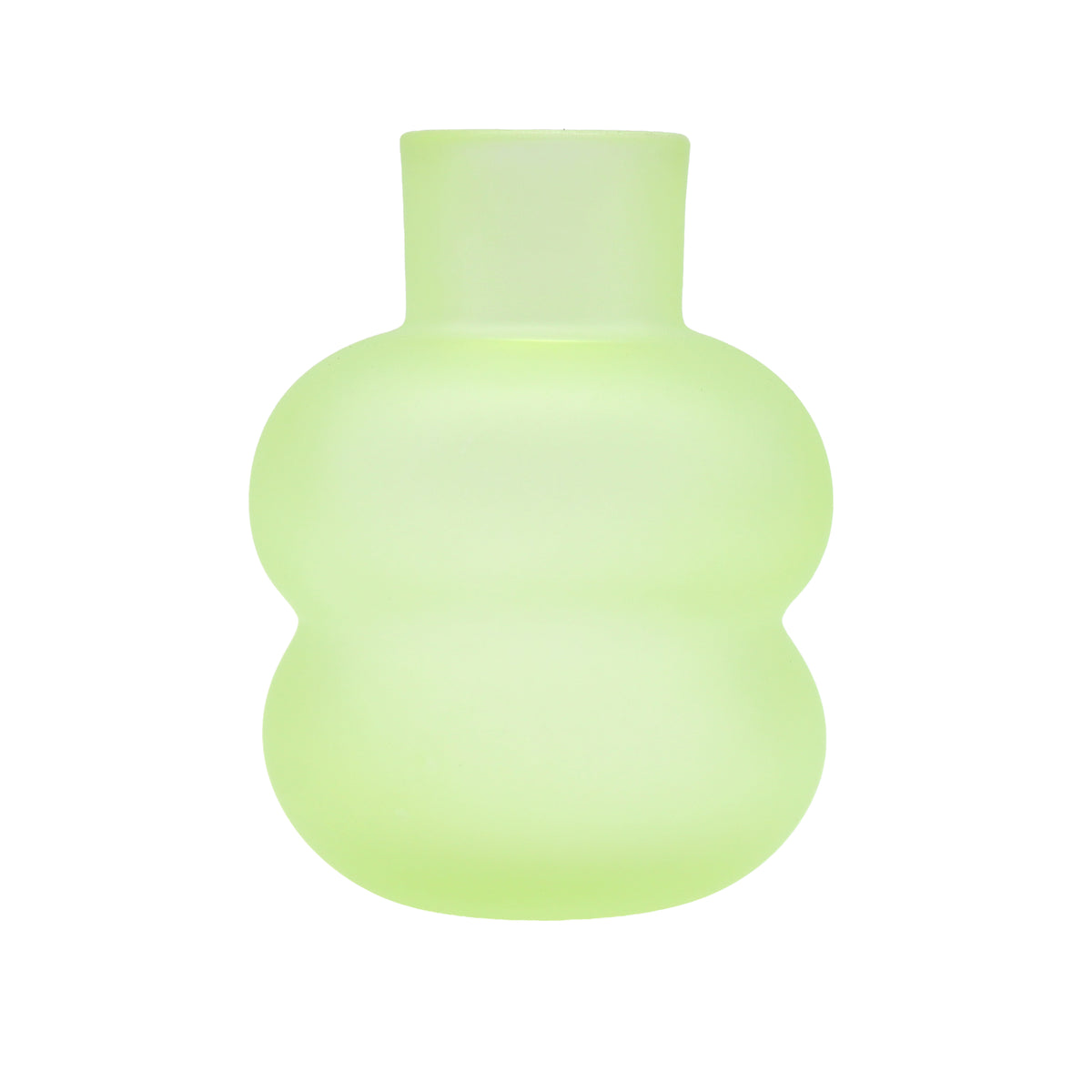 Frosted vase Puff Lime