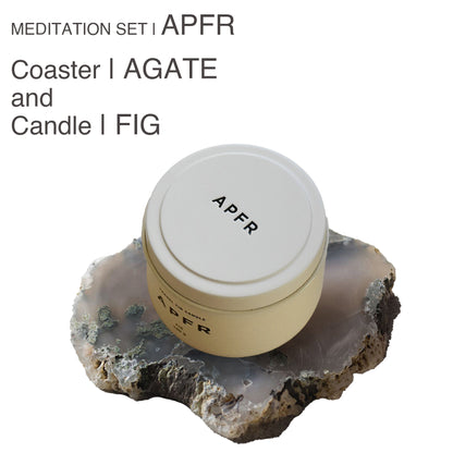 MEDITATION SET | APFR Travel Tin candle -FIG-& Coaster