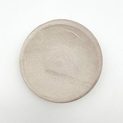 White Crackle Plate 5.95inch_Atsushi Ogata