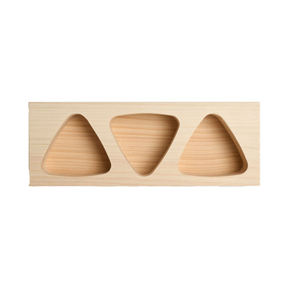 Umezawa traditional eco-friendly wooden onigiri mold 3 holes rice ball maker